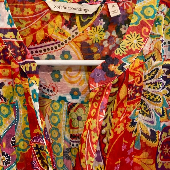 Soft Surroundings Colorful button front tunic. - Picture 14 of 15